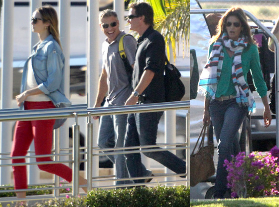 Stacy Keibler, Cindy Crawford, Rande Gerber, George Clooney Stacy Keibler, Cindy Crawford, Rande Gerber, George Clooney